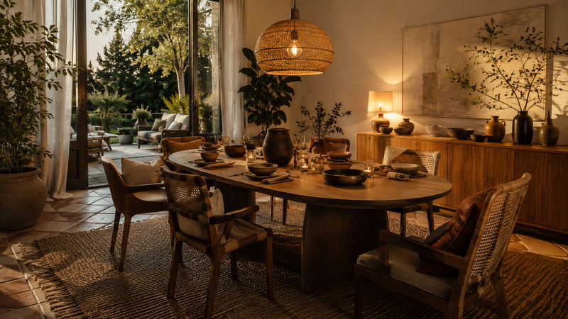 Salle à manger bohème : convivialité autour de la table