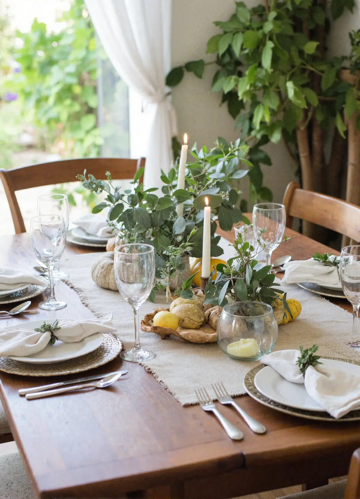 Table décorer dans un style bohème chic