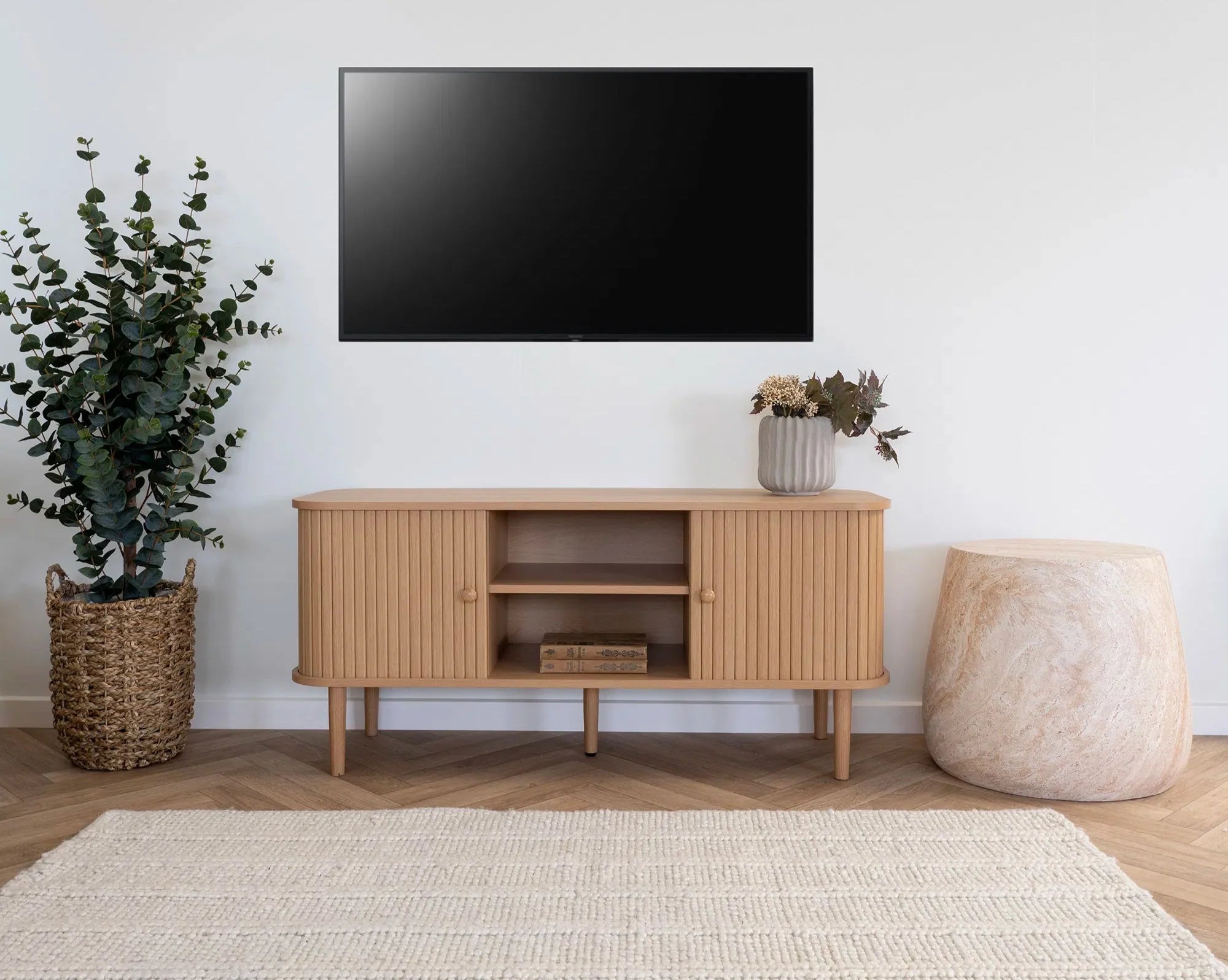 Meuble tv en bois style bohème chic