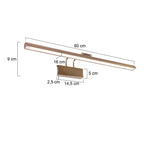 Applique murale dorée LED orientable en métal brossé – 60 cm