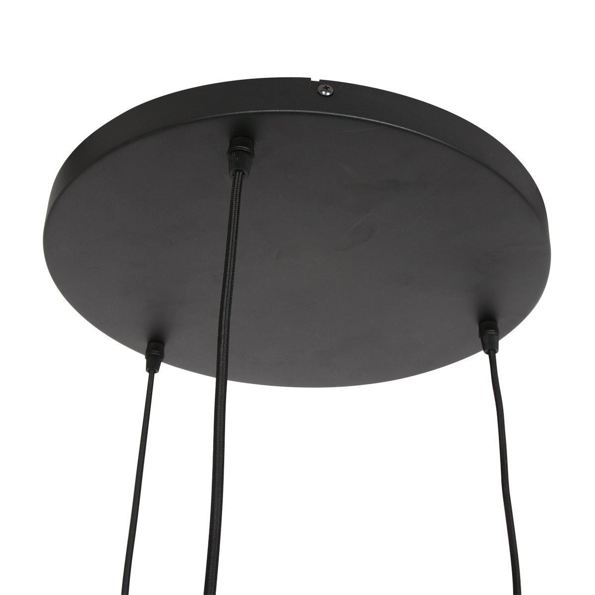 Suspension en verre fumé noir sphérique à 3 globes – Ø35 cm
