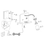 Applique murale noire en métal avec chargeur sans fil et ports USB