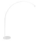 Lampadaire arc blanc fibres naturelles salon – Ø50 cm