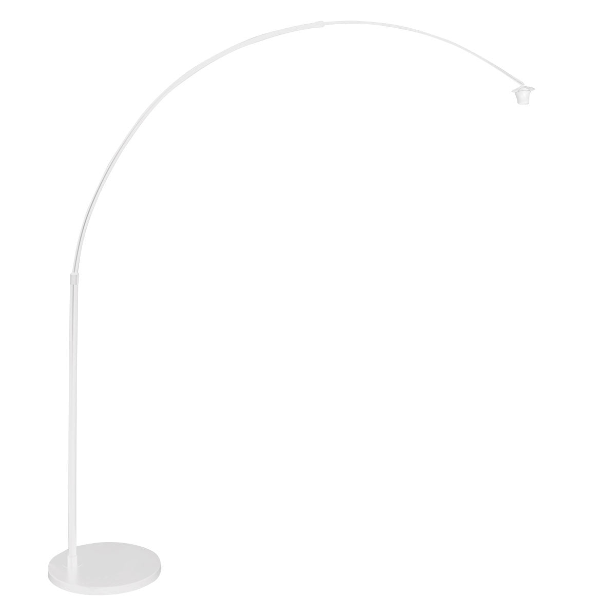 Lampadaire arc blanc fibres naturelles salon – Ø50 cm