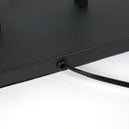 Lampadaire bambou noir moderne pour salon – Ø50 cm