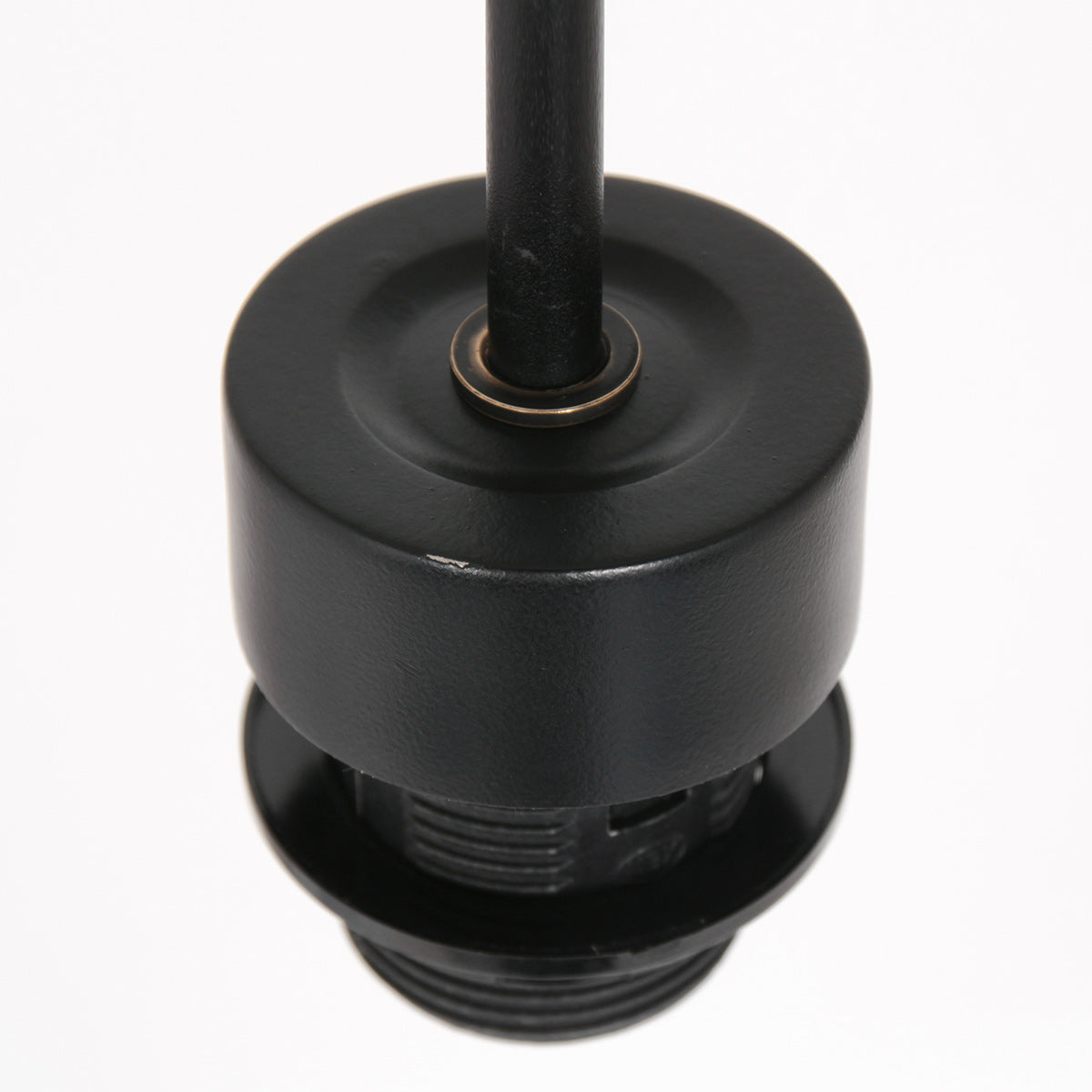 Suspension en rotin naturel ajouré et métal noir – Ø40 cm