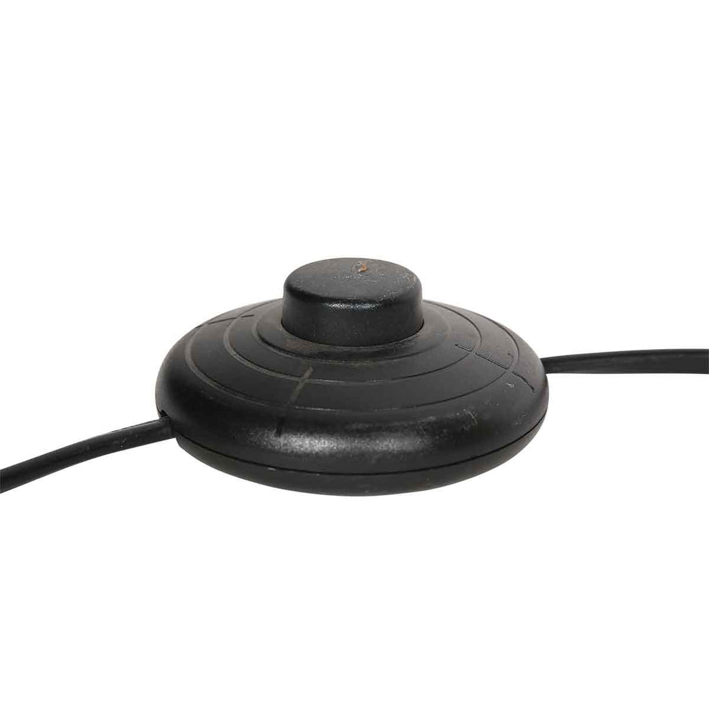 Lampadaire en métal noir abat-jour rotin naturel orientable – H165 cm