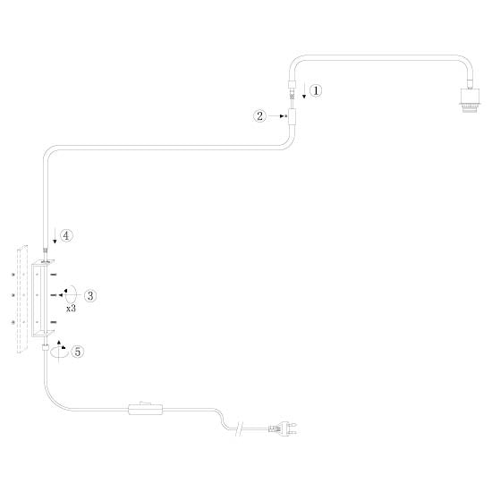 Applique murale bambou et métal noir avec bras pivotant – Ø30 cm
