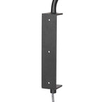 Applique murale bambou et métal noir avec bras pivotant – Ø30 cm