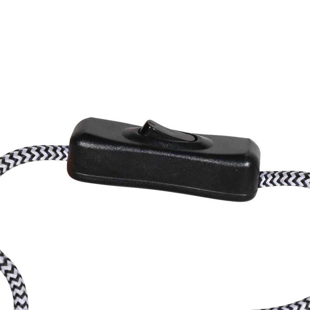Applique murale bambou et métal noir avec bras pivotant – Ø30 cm