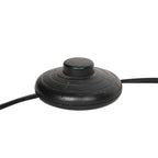 Lampadaire noir avec abat-jour tressé naturel et bras orientable – H165 cm