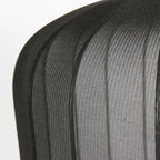 Suspension en lin noir rond avec fibres apparentes – Ø45 cm