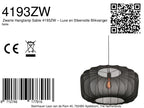 Suspension ovale en maille noire ampoule vintage visible – Ø60 cm