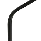Lampadaire en métal noir avec abat-jour naturel tressé – H173 cm