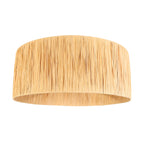 Lampadaire en métal noir avec abat-jour naturel tressé – H173 cm