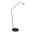 Lampadaire en métal noir avec abat-jour naturel tressé – H173 cm
