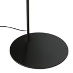 Lampadaire arqué en métal noir abat-jour lin beige cylindrique – H193 cm