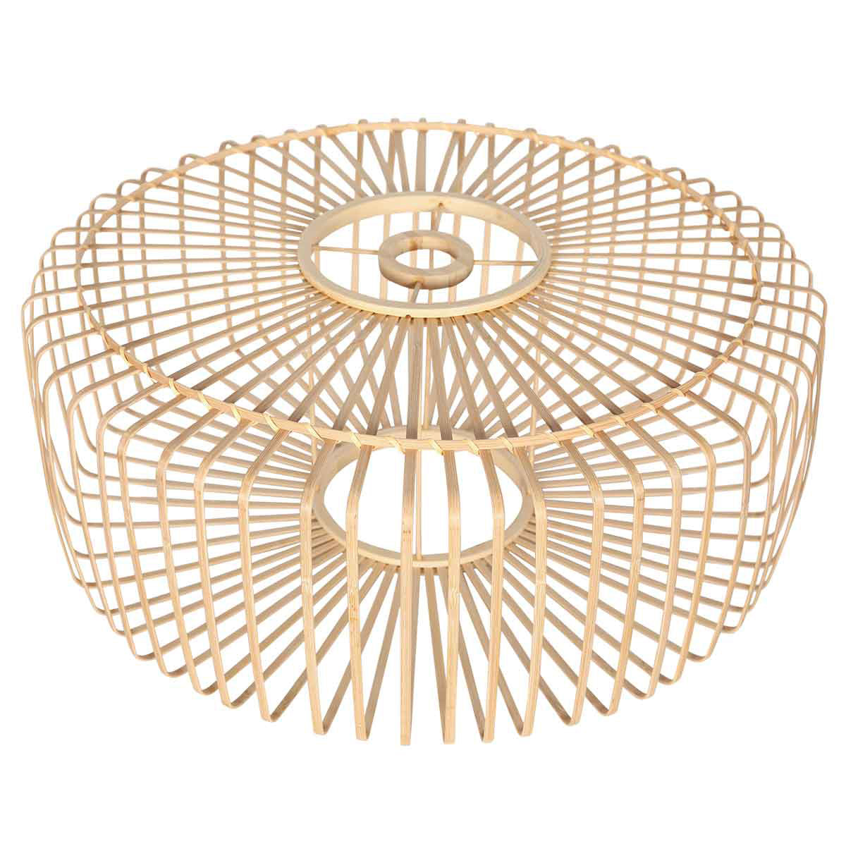 Lampadaire arqué en métal noir abat-jour rotin naturel – H193 cm