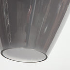 Suspension en verre fumé noir forme goutte pour cuisine ou salle à manger – Ø22,5 cm