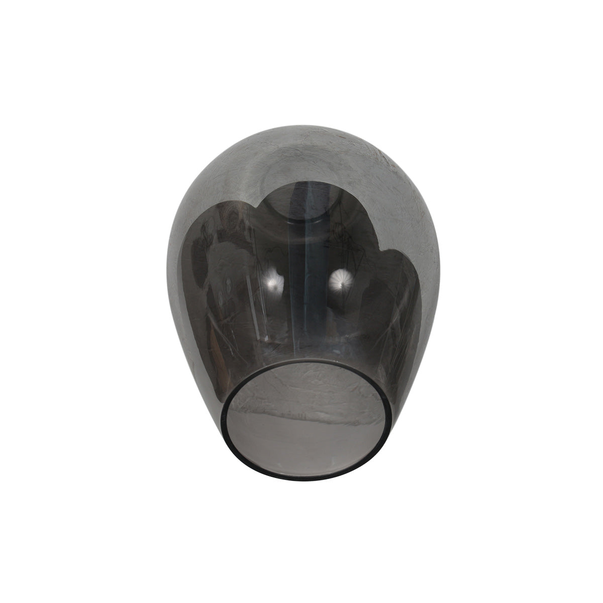 Suspension verre fumé goutte noire pour cuisine ou salle à manger – Ø15 cm