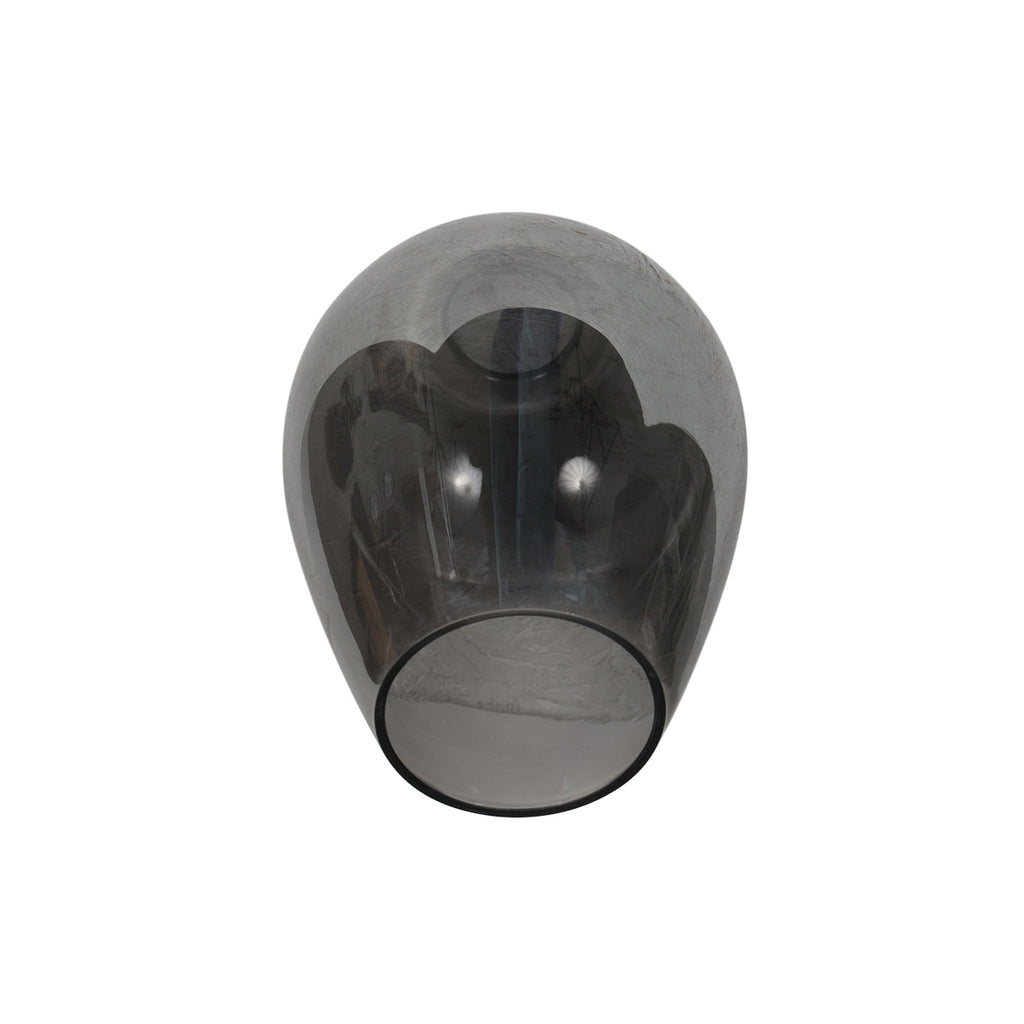 Suspension verre fumé goutte noire pour cuisine ou salle à manger – Ø15 cm