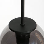 Suspension verre fumé goutte noire pour cuisine ou salle à manger – Ø15 cm