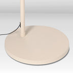 Lampadaire arc en rotin tressé crème avec abat-jour rond – H240 cm