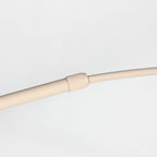 Lampadaire arc en rotin tressé crème avec abat-jour rond – H240 cm