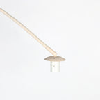 Lampadaire arc en rotin tressé crème avec abat-jour rond – H240 cm