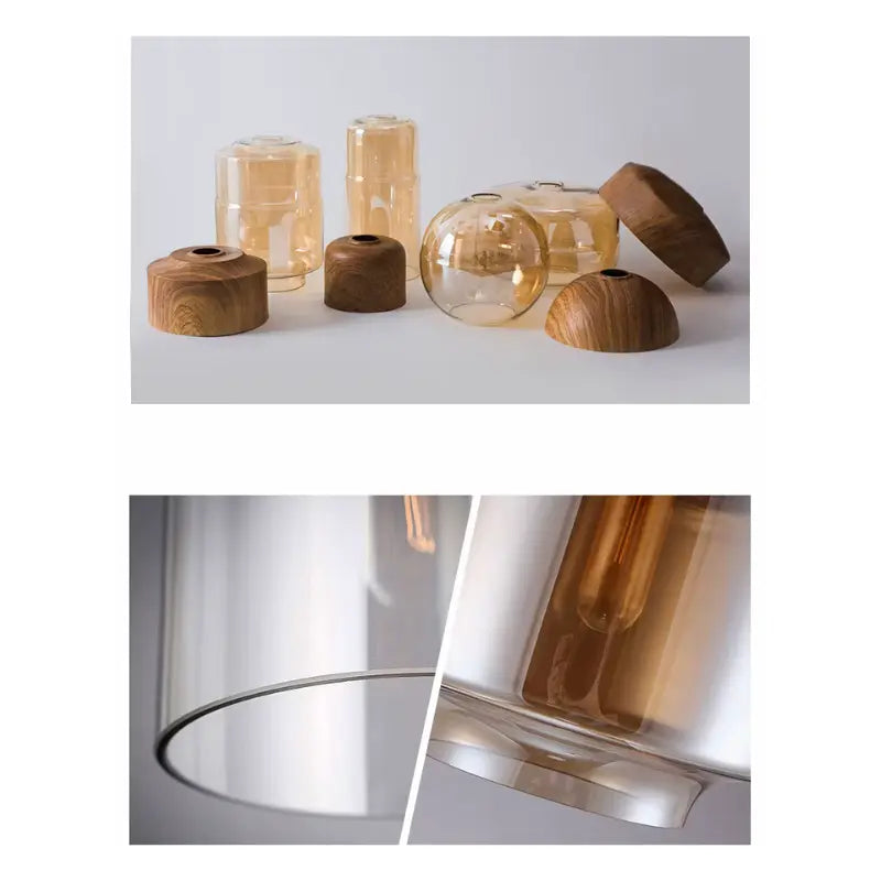 Lampe suspension bois