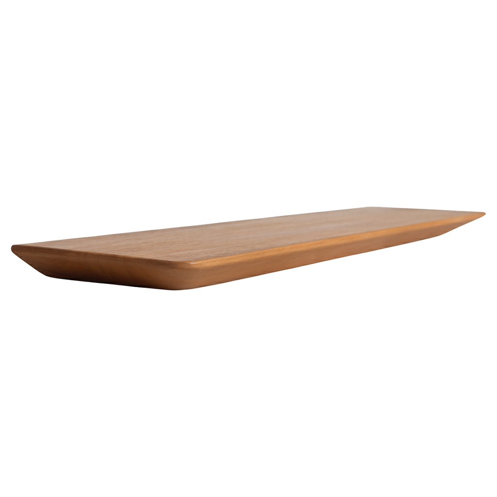 Étagère murale en teck massif naturel flottante – 60x16 cm