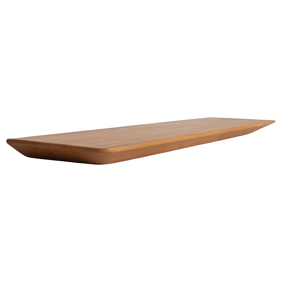 Étagère murale en teck massif naturel flottante – 60x16 cm