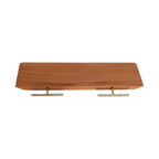 Étagère murale en teck massif naturel flottante – 60x16 cm