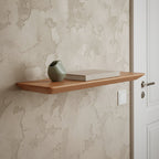 Étagère murale en teck massif naturel flottante – 60x16 cm