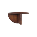 Étagère murale demi-lune bois manguier brun - 38x19 cm