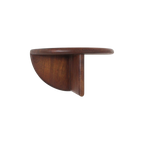 Étagère murale demi-lune bois manguier brun - 38x19 cm