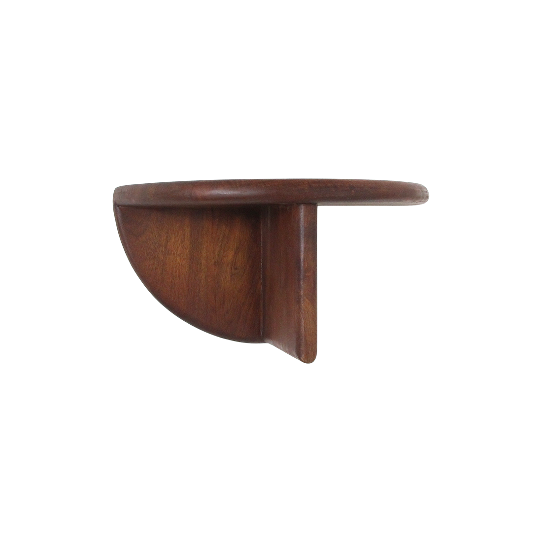 Étagère murale demi-lune bois manguier brun - 38x19 cm