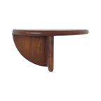 Étagère murale demi-lune bois manguier brun - 38x19 cm