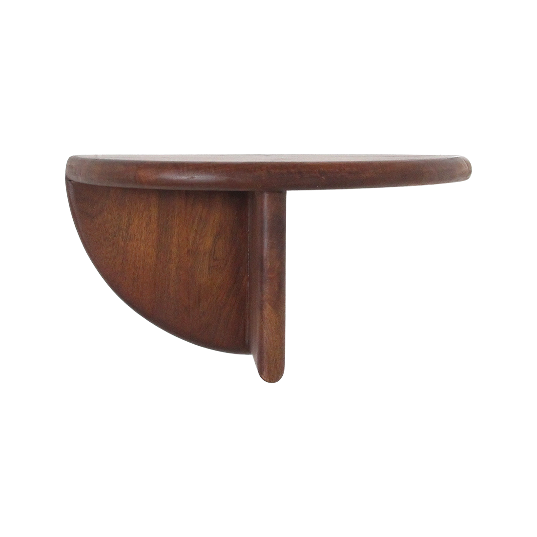 Étagère murale demi-lune bois manguier brun - 38x19 cm