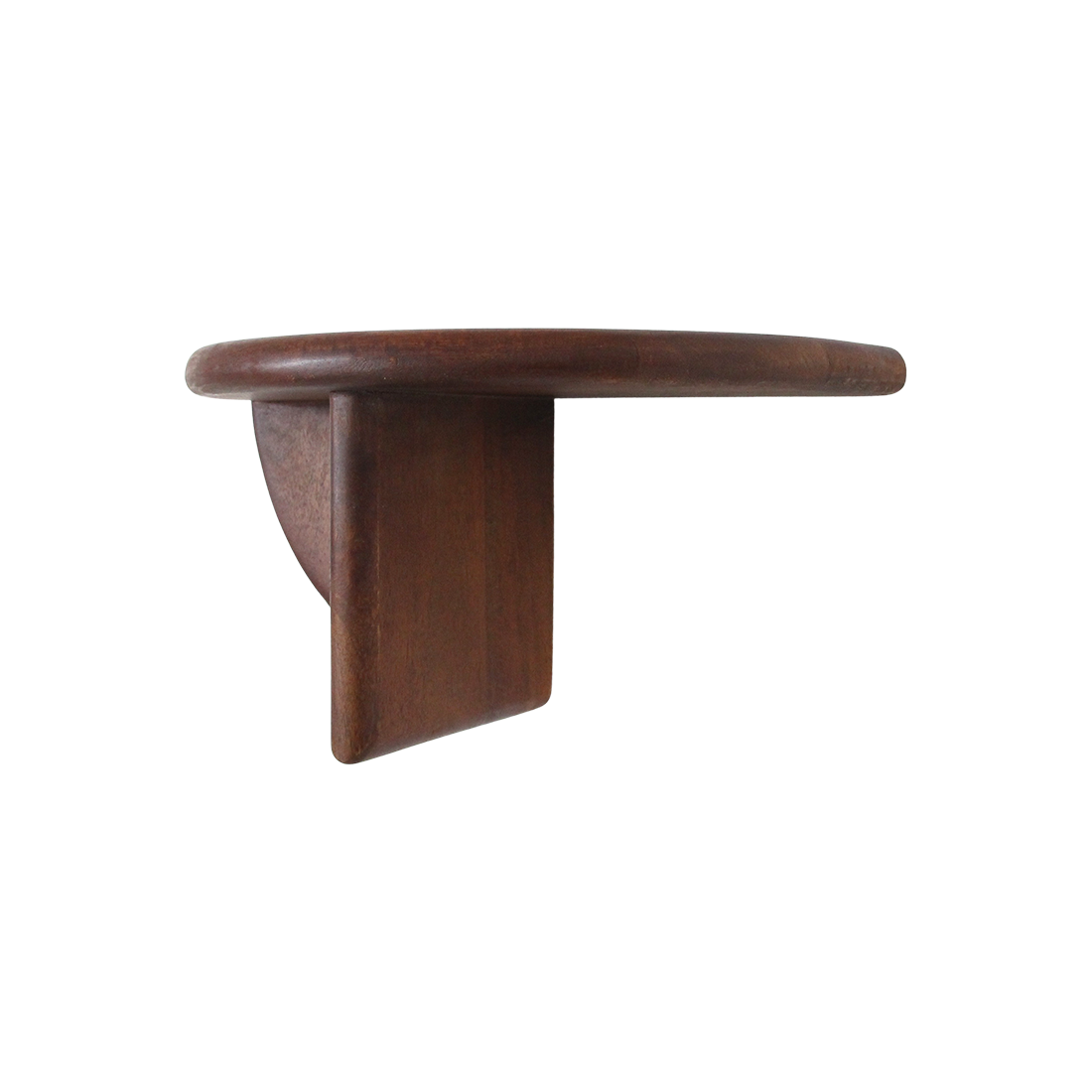 Étagère murale demi-lune bois manguier brun - 38x19 cm
