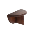 Étagère murale demi-lune bois manguier brun - 38x19 cm