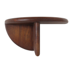 Étagère murale demi-lune bois manguier brun - 38x19 cm