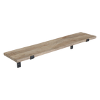 Étagère murale en bois de manguier et métal noir – 80x18 cm