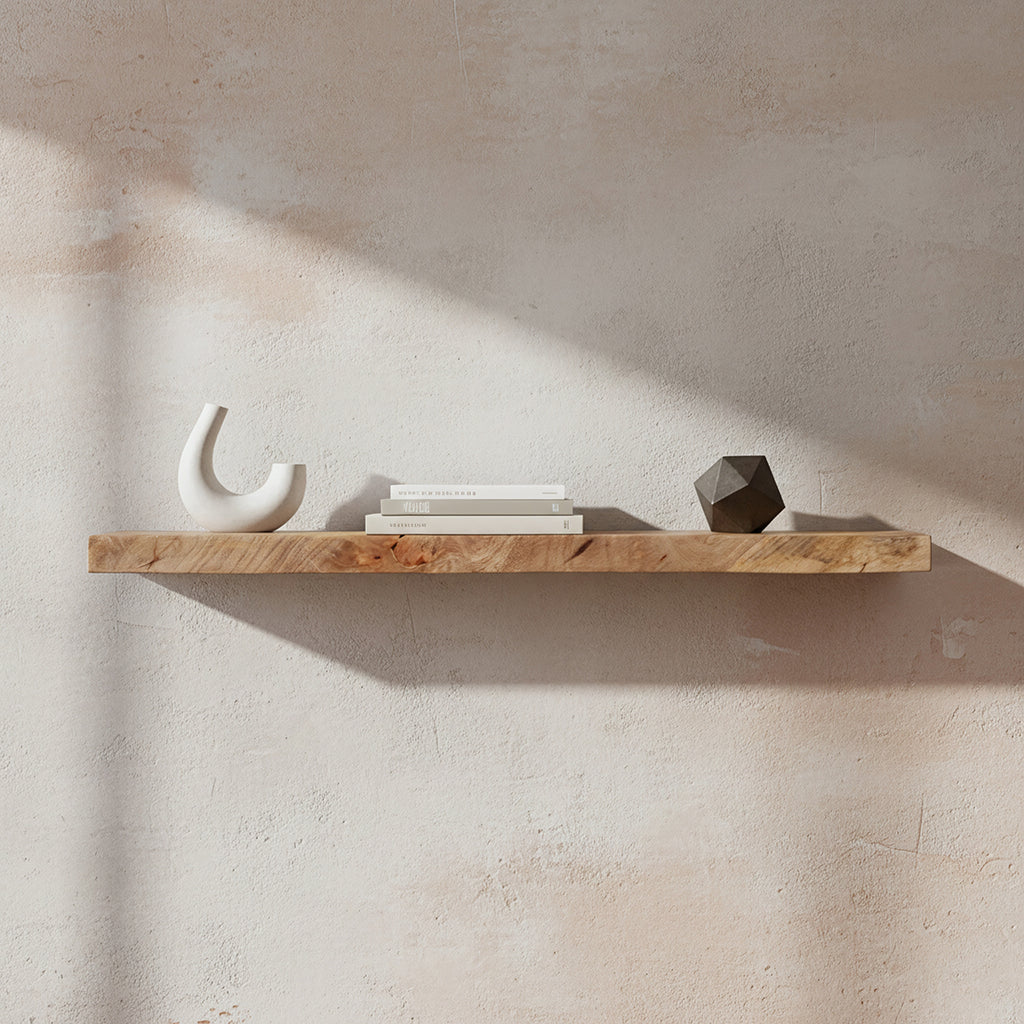Étagère murale flottante bois manguier naturelle – 80x18 cm