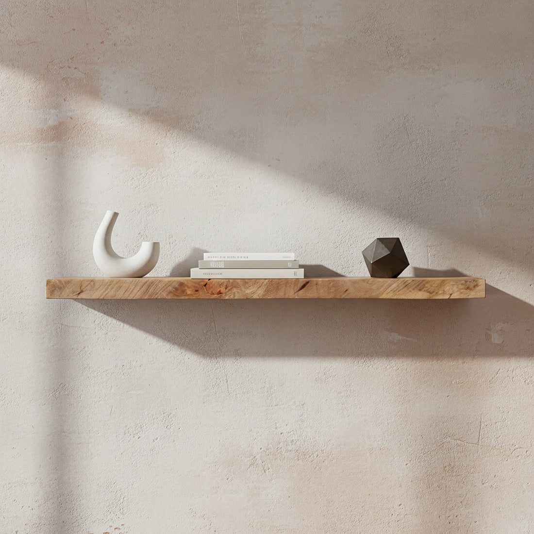 Étagère murale flottante bois manguier naturelle – 80x18 cm