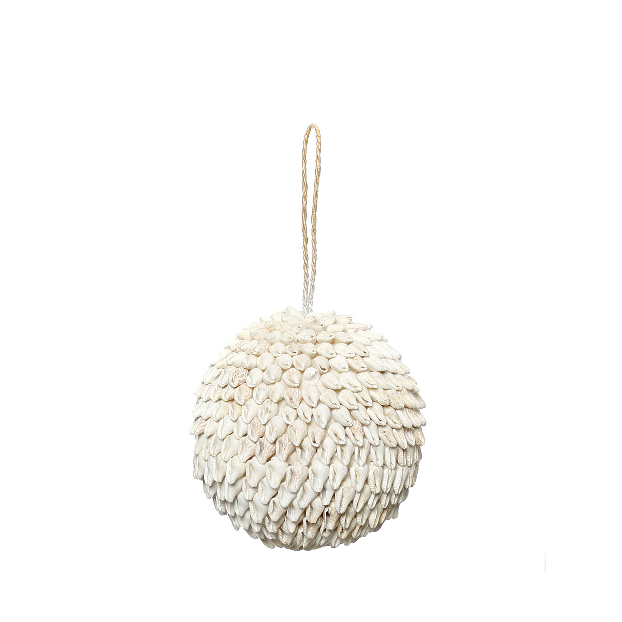 Boule déco en coquillages blancs – Ø9 cm