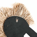 Déco murale hippocampe – Coquillages blancs et raphia – H40 cm