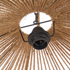 Suspension en perles de bois naturel silhouette goutte – H80 cm