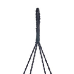Suspension en coton noir à perles et pompons effet cascade – H160 cm