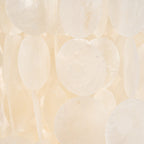 Suspension en perles de bois naturelles forme goutte – H85 cm